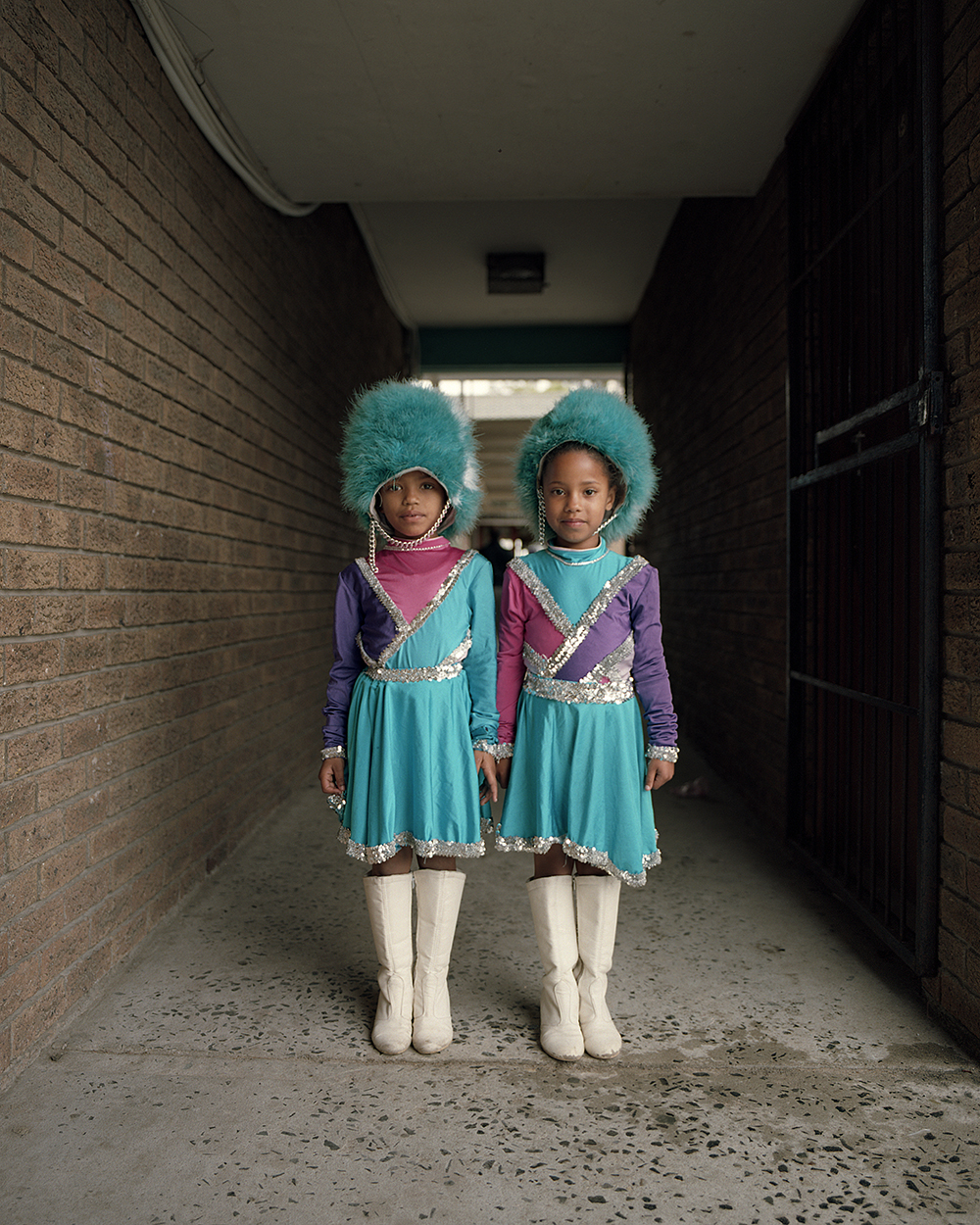 Amber Matthews and Ra’eesha Maneveldt are two of the junior members of the drum majorettes team. Most of the girls join the team very young, in their first year of school.